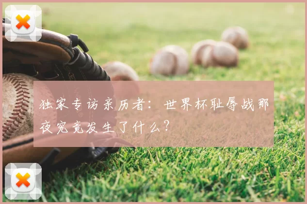 独家专访亲历者：世界杯耻辱战那夜究竟发生了什么？